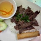 Best C2. Char-Grilled Beef & Egg Roll Steam Rice Platter in Galveston, TX